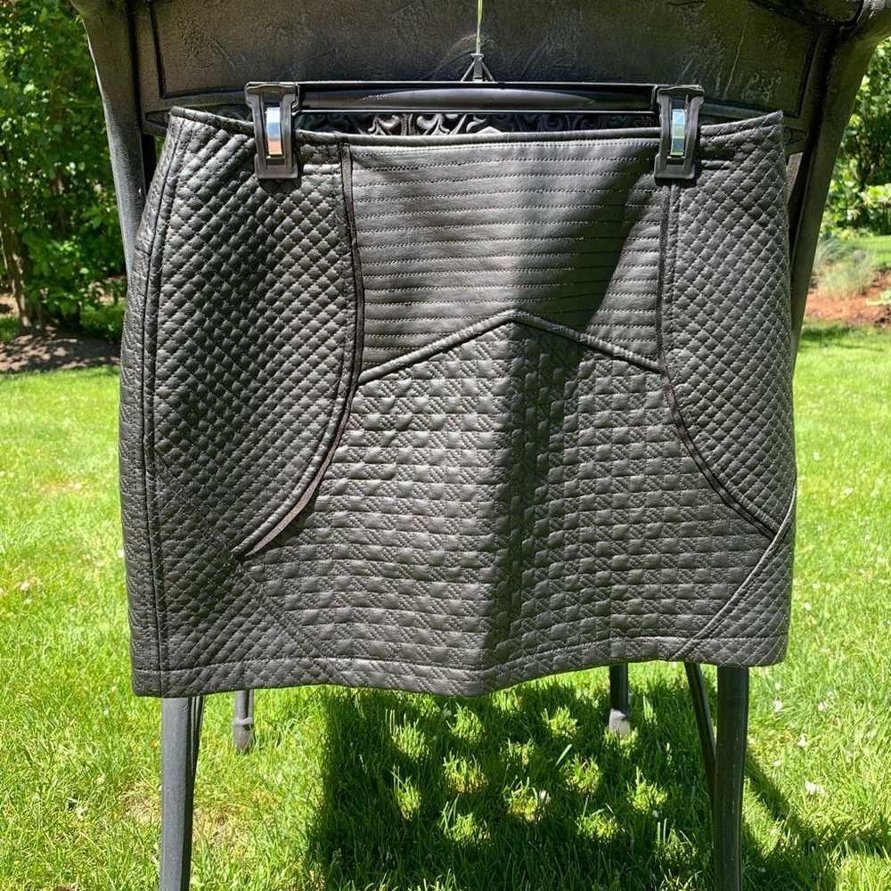 Black Faux Leather Skirt, from Spain!